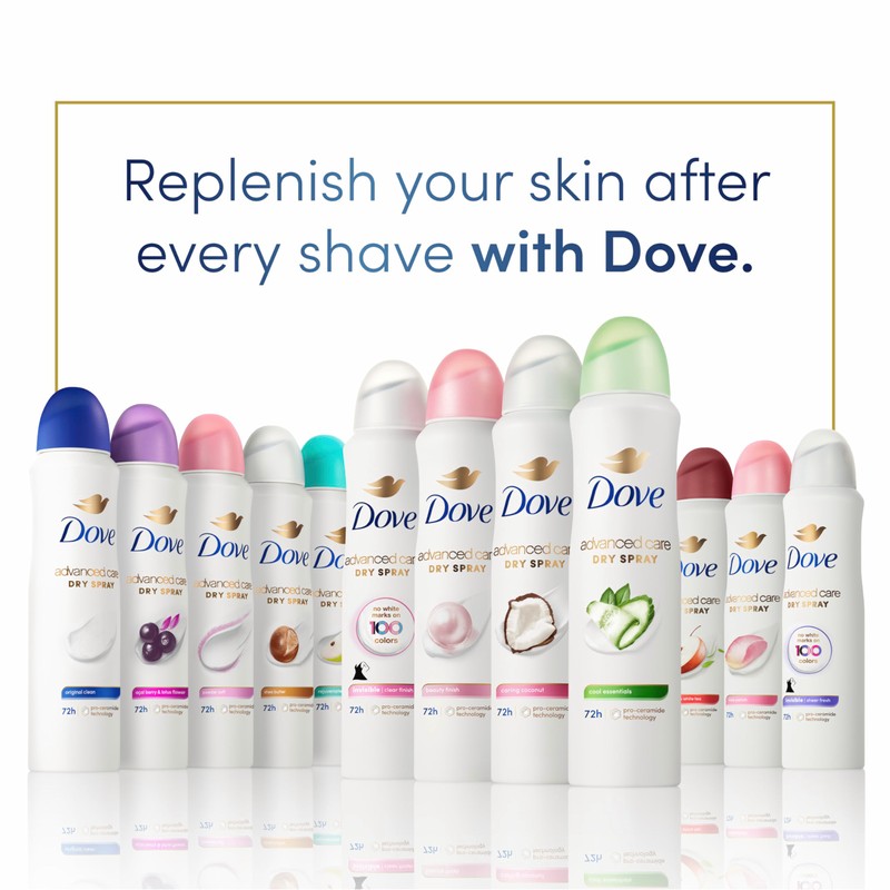 Dove Advanced Care Antiperspirant Deodorant Spray Powder Soft 3 Count