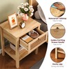Jocoevol Rattan Boho Nightstand (Natural, 2 Pieces)