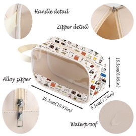 TV Show Merchandise Crane Fan Gift Seattle Skyline Gift TV Show Clear Makeup Bag (FraBag)