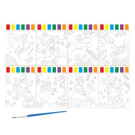 AIXXCUVQ 8pieces Mini Watercolour Paint Set Travel Easy To Carry Mini Drawing Book Paper Mini Watercolour Paint Set With Pad, E