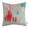 MOOMIN Moomin Throw Pillow Cover, Gray, 17.7 x 17.7 inches