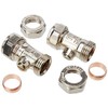 Plumb Pak Compression Isolator Valve 15mm Chrome - Pack of