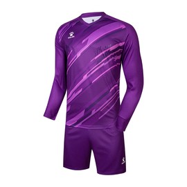 Men Goalkeeper Jersey Pro Set Bundle Padded Goalkeeper Shirt and Shorts Purple L