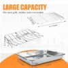 Stainless Steel Turkey Baking Roaster Pan Roasting Pan with V
