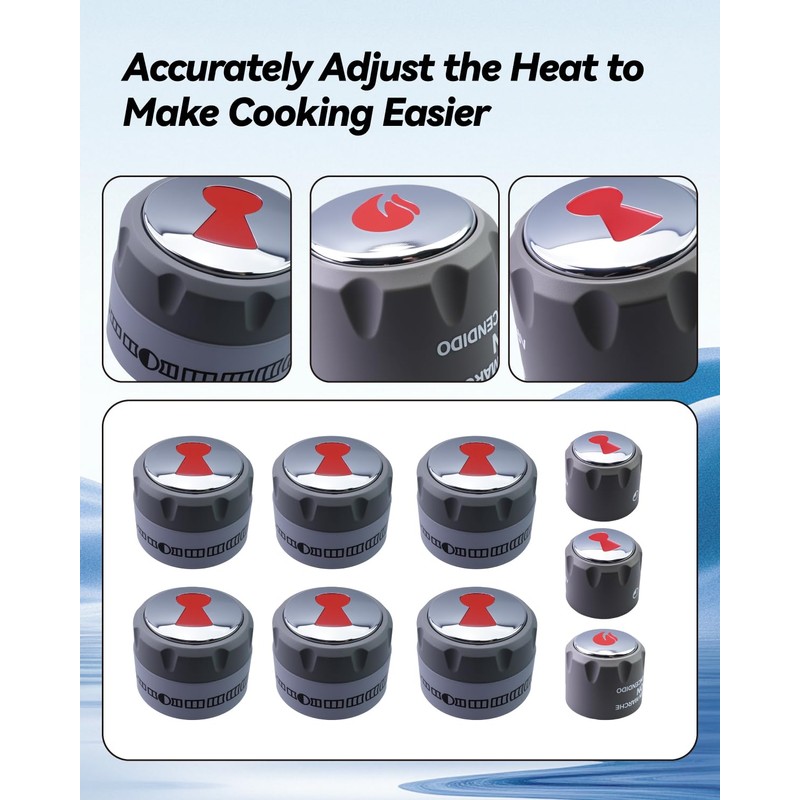 JUFZQO 67692 Control Knob Kit Compatible with Weber Summit 660/670