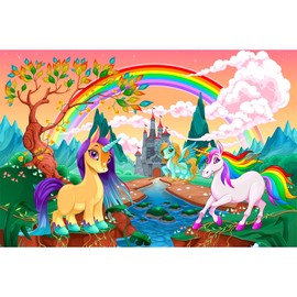 Jigsaw Puzzles for Kids, 100 Piece Jigsaw Puzzles for Children Rainbow and Castle 6 Year Old Boys Girls Gifts Birthday, Gifts for Her,100 Pieces
