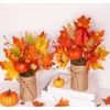 [2-Style & Light Timer] 2 Pack 13 Inch Fall Decor