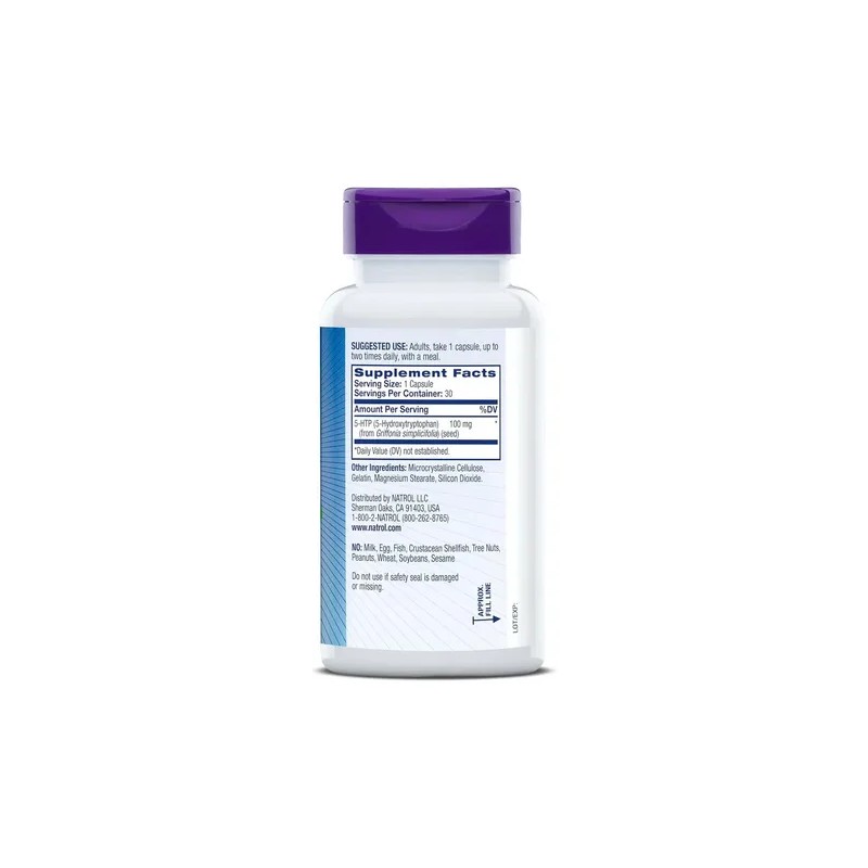 Natrol Cápsulas De Liberación Temporal De 5-htp 30 Capsulas Sin