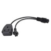 Power Plug Cable 30cm Y Shape IEC320 C6 Male to
