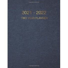 2021-2022 Two Year Planner: Blue Velvet | Simple Monthly Planner 24 Months Calendar, 2 Year Appointment Book, Business Planners, Agenda Schedule Organizer and Journal