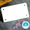 Simplee Signage 4"x7" Blank White Motorcycle Vanity Plate - Perfect