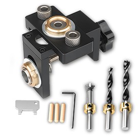 Woodworking Localizer 3 in 1 Hole Finder with Drill Sleeves 6/10/15 mm, Adjustable Drill Guide, Localizer, Woodworking Tools, Precise Positioning, for 0-52 mm Wood