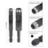 sourcing map 2pcs 1/4",3/8" Leather Hollow Hole Punch 1/4" Hex