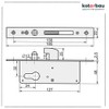 KOTARBAU® Hook Lock Sliding Gates Mortise Lock H-50 Sliding Door