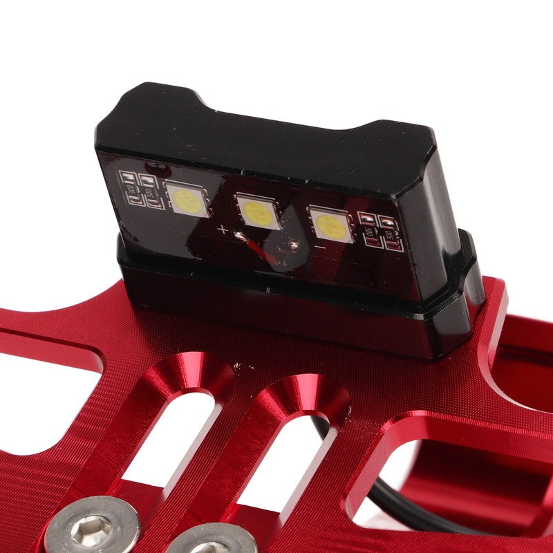 Motorcycle License Plate Mount Adjustable License Plate Holder with Taillight