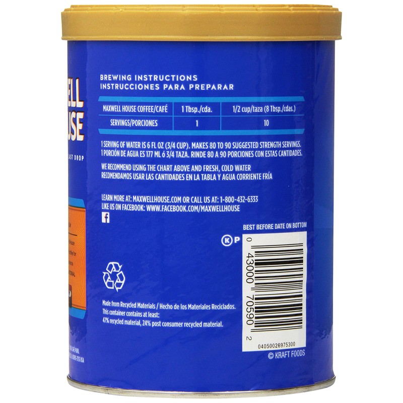 Maxwell House Master Blend Ground Coffee, 11.5-Ounce Cannister (Pack of