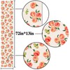 Nepnuser Peach Table Runner Sweet Peach Party Decoration Summer Fruit