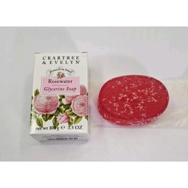 Crabtree & Evelyn Rosewater Glycerine Soap 100g 3.5 oz Made in Great Britain New