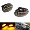 2x Clear Lens Side Indicator Amber LED Marker Repeater Light