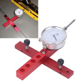 Table Saw Dial Indicator, 0.001in Accuracy Adjustable Saw Dial Corrector Kit Table Saw Alignment Table Saw Basic Kit Machinery Tool Alignment System 0.01in to 1in (Short)