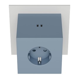 Avolt Avolt Square 2 Steckdosenleiste mit USB-C C Design Steckdosenw1rfel mit 3-Steckdosen & 2 USB-C Ports (30W) C Mehrfachsteckdose f1r B1ro & Zuhause C In Mehreren Farben Erh?ltlich (Blau)