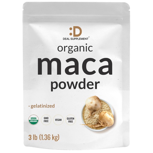 Organic Peruvian Maca Root Powder, 3lbs – Easily Digested Gelatinized