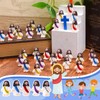 Bememo 50 Pcs Mini Jesus Figures Jesus Loves You Christ