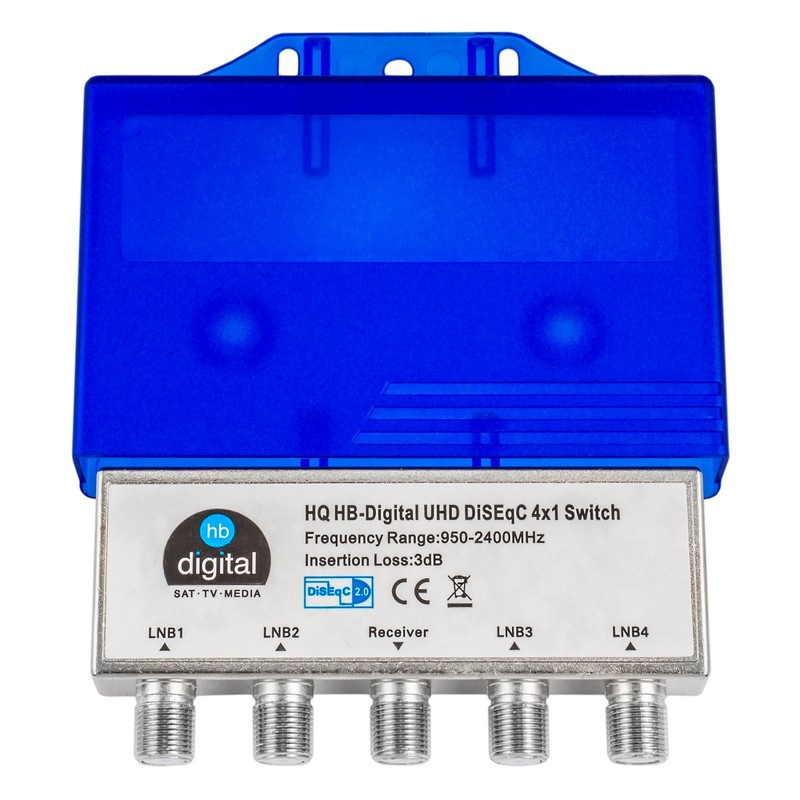 1x HQ DiseqC Switch 4/1 with Weatherproof Housing HB-DIGITAL 4X