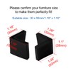 sourcing map Angle Iron Foot Pad L Shape PVC Leg