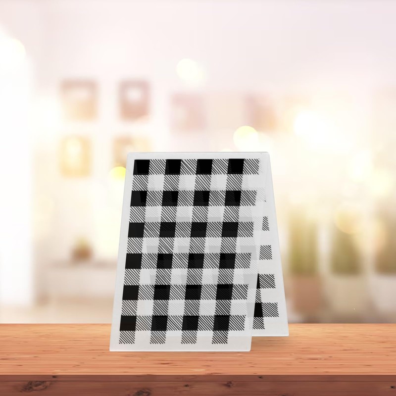 ABTOLS Check Embossing Folders for Card Making, 3D Plastic Embossing