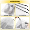 Vorspack Shoe Bags for Travel - 20 Pcs Transparent Drawstring