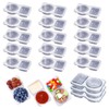 Ryfpdml 20PCS Reusable Snack Containers, Double Compartment Snack Pot with