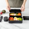 Restaurantware Bento Tek 40.5 Ounces Stackable Lunch Box 1 Reusable