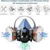 Mascarilla Respiratoria Reutilizable con Anteojos de Seguridad y Filtros Azul