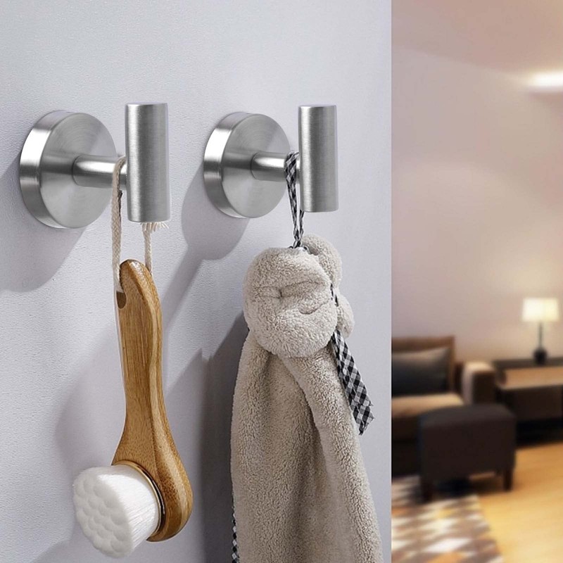ProChosen 4 Pack Towel Hooks, Wall Coat Hook Bathroom Matte