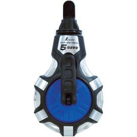 Shinwa Sokutei Handy Chalk Line 5x Speed ​​Hand-wound Powdered 3x Thick Thread Blue 77560