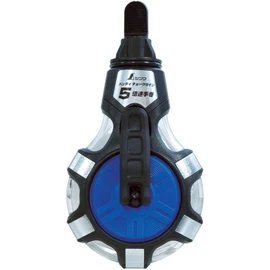 Shinwa Sokutei Handy Chalk Line 5x Speed ​​Hand-wound Powdered 3x Thick Thread Blue 77560