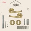 DOMINO DOOR HANDLE SET NOVA-R M3 BRONZE BB / LOCK
