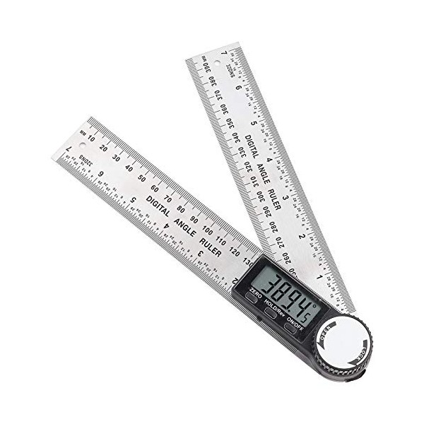 Digital Protractor 10-390 mm Digital Protractor 360° Angle Measuring with