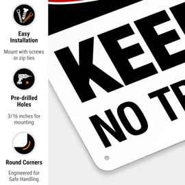 Danger Keep Out No Trespassing Sign, 10x14 Inches, Rust Free .040 Aluminum, Fade Resistant, Made in USA