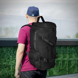 Flintronic Gym Duffle Sports Bag, 65L 3-in-1 Waterproof Gym Duffle Bag, Gym Sports Bag with Shoes Compartment+Wet Pocket, Travel Duffel Bag with Shoulder Strap+Backpack Function for Sports Travel