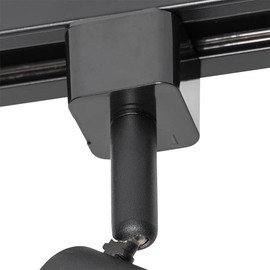 QAZQA - Modern 1-Phase Rail Spot I Spotlight I Ceiling Spotlight I Spotlight I Spotlight I Lamp I Light Black - Jeany I Living Room I Bedroom - Aluminium Round - LED Suitable GU10