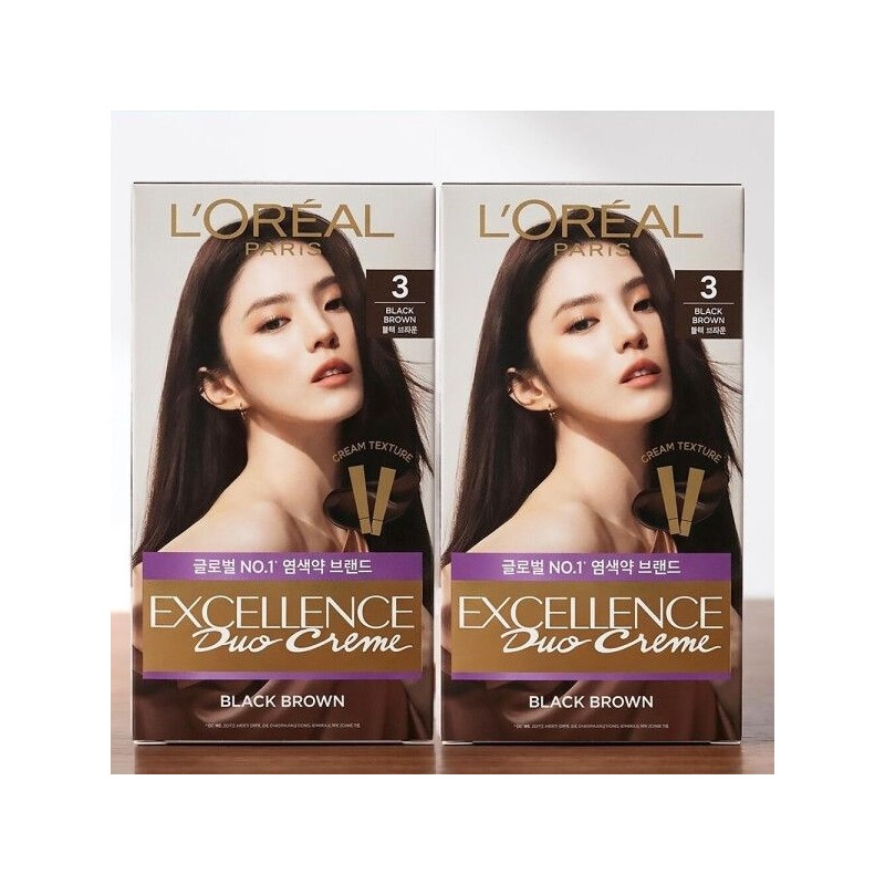 로레알파리 L'Oreal Paris Excellence Duo Cream 3 Black Brown 2