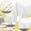 Tegeme Rectangular Polyvinyl Chloride Tablecloth, 54 x 108 inches, White,