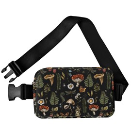 Mushroom Fanny Pack Travel Belt Bag Fashion Crossbody Bags for Women Waist Pack Lightweight with Adjustable Strap