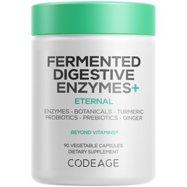 Codeage Suplemento De Enzimas Digestivas Fermentadas, Suministro Para 3 Meses 14 Enzimas Digestivas, Probióticos, Prebióticos, Ingredientes Botánicos 