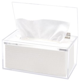 Wipes Holder, Wipes Container Refillable, Acrylic Dispenser Box for Disposable Wipes, Clear