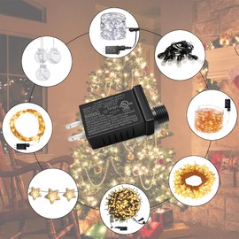 4.5V Class 2 Power Supply, US Plug UL Certified IP44 Waterproof Low Voltage Transformer for 2.7W Christmas Light, String Light Indoor Outdoor Use, Lawn Lamp