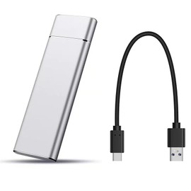 YEBGAHJ Disco Duro Portátil Externo SSD de 4TB con USB 3.0, Ultra Delgadode Gran Capacidad, Alta Velocidad de Almacenamiento de Datos, Compatible con Mac y PC (Plata, 4, TB)
