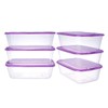 KIGI 6 PACK 40OZ Rectangular Meal Prep Container Plastic Food